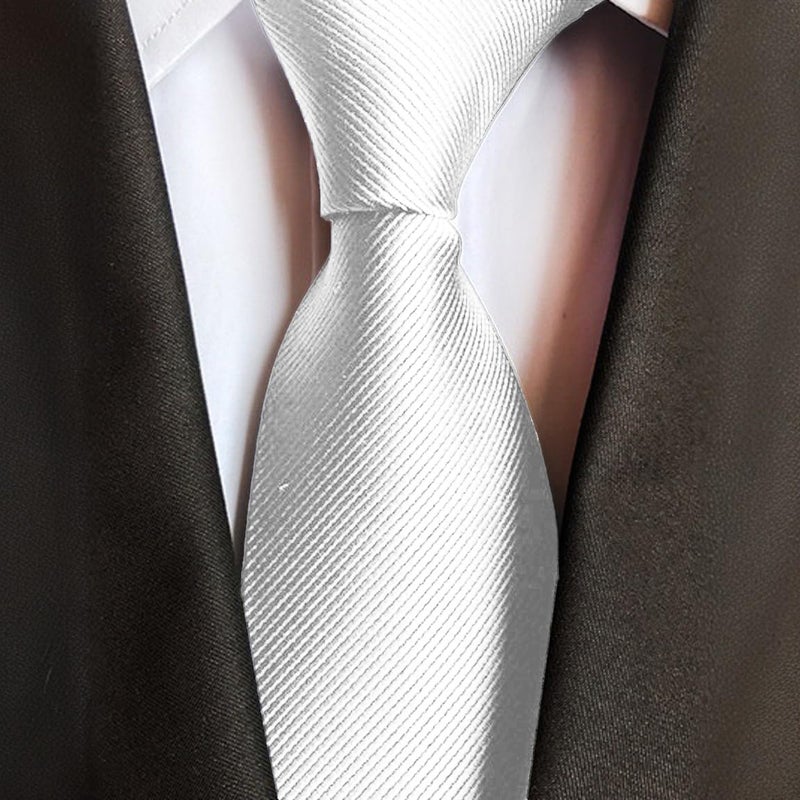 WOXVM Men's Ties Classic Solid Pure Color 3.15" (8CM) Mens Necktie, Premium Formal Black Ties For Men Business Wedding Party - Image 2